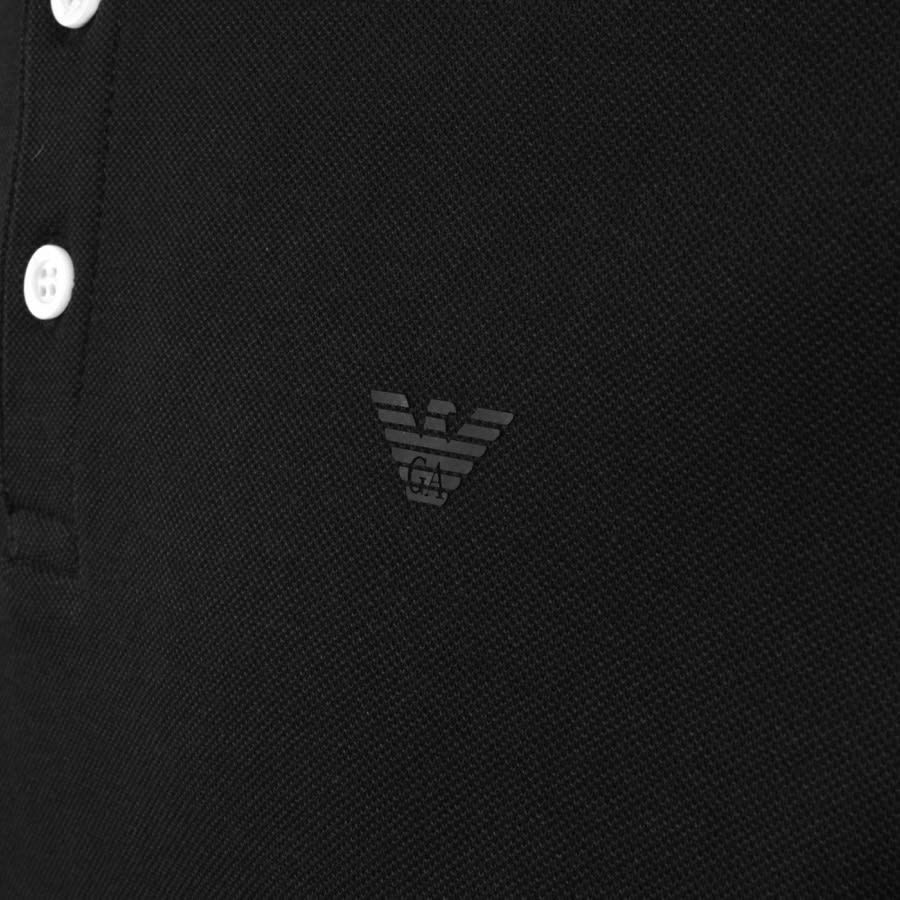 Alternative Image for ProductEmporio Armani Long Sleeved Polo T Shirt Black3